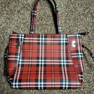 Buffalo Plaid Guess Tote